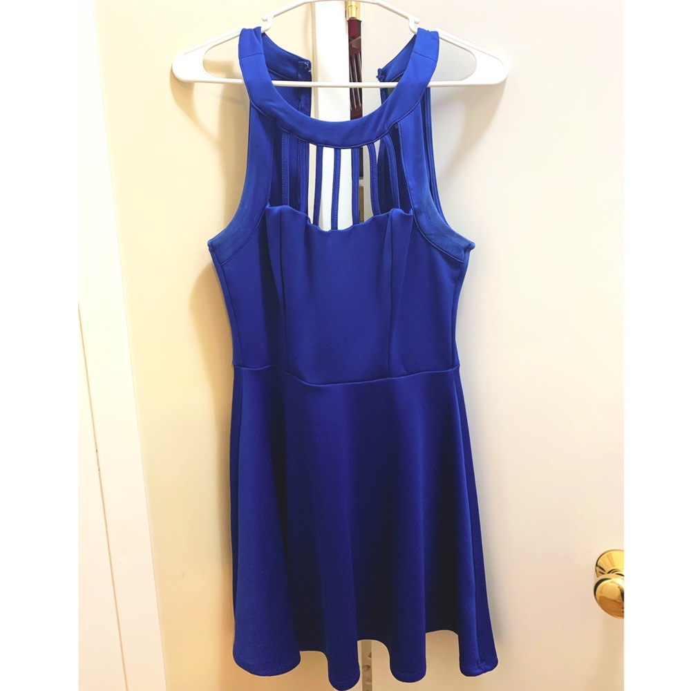 Royal blue party dress